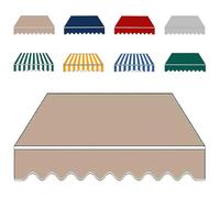 Telo Di Ricambio Per Tenda Parasole Retrattile, 3x2.5m 4x3.0m Tessuto Di Ricambio Per Tenda Da Esterno, Tendone Superiore Parasole Per Balcone Patio(Khaki,2.5x1.5m(8x5ft))