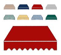 Telo Di Ricambio Per Tenda Parasole Retrattile, 3x2.5m 4x3.0m Tessuto Di Ricambio Per Tenda Da Esterno, Tendone Superiore Parasole Per Balcone Patio(Red,4x3.0m(13x10ft))