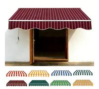 Telo Di Ricambio Per Tende Da Sole Da Giardino E Balcone 200cm 250cm 300cm 400cm 500cm Poliestere Ispessito 280g/m2 Impermeabile, Tessuto Parasole Per Tende(Borgogna,400x300cm)