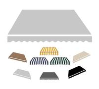 Telo di Ricambio per Tende da Sole, Tessuto di ricambi, Senza Telaio, Impermeabile e Resistente al Sole, per Balcone, Patio, Esterno, Giardino, Terrazzo,005,600x250cm