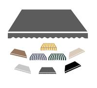 Telo di Ricambio per Tende da Sole, Tessuto di ricambi, Senza Telaio, Impermeabile e Resistente al Sole, per Balcone, Patio, Esterno, Giardino, Terrazzo,003,400x300cm