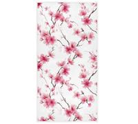 Telo Doccia Cherry Bloom Flowers Watercolor Pink Flower Asciugamani