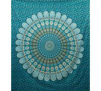 Telo Etnico Mandala Indiano Grande per Arredo Telo Mare Picnic cotone 210x240 cm