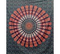 Telo Etnico Mandala Indiano Grande per Arredo Telo Mare Picnic cotone 210x240 cm