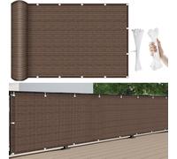 Telo Frangivento per Balconi 650 x 80 cm Raggi UV Antistrappo Antivento, Schermi Protettivi per Privacy Del Patio, per Giardino Esterno, Marrone