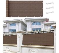 Telo Frangivento per Balconi 75 x 600 cm Protezione UV Resistente Al Vento Balcone Tutela Della Rete per Balconi con Occhielli e Fascetta per Ringhiera Protezione Balcone, Marrone