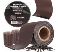 Telo Frangivista 19 cm x 70 m Rete Doppia Sbarra Recinzione Giardino Strisce Pellicola Protettiva Oscurante Balcone 40 Clip Fissaggio Protezione Vento Facile Installare