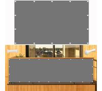 Telo Frangivisto 0.8 x 10 m Protezione Privacy, Protezione Uv, Antivento e Impermeabile, Solare Privacy Schermo con Fascetta per Balconi Recinzioniw, Grigio Chiaro