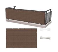 Telo Frangivisto 140 x 390 cm in HDPE Anti-Uv Divisorio Parasole Paravento Protezione Privacy Respirante Frangivisto Balcone per Protezione per Balcone Giardino Recinzione, Marrone
