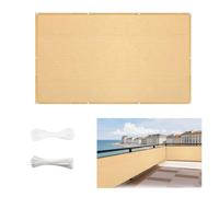 Telo Frangivisto 8 x 10 m in HDPE Anti-Uv Divisorio Parasole Paravento Protezione Privacy Respirante Telo Frangivento per Balconi per Balcone Giardino Recinzione, Color Crema