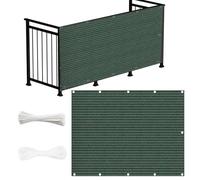 Telo Frangivisto 90 x 1450 cm in HDPE Anti-Uv Divisorio Parasole Paravento Protezione Privacy Respirante Telo Frangivisto per Balcone per Balcone Giardino Recinzione, Verde Scuro