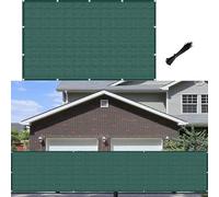 Telo frangivisto Balcone 110 x 560 cm Traspirante Protezione solare, Anti-UV frangivisto balcone ringhiera Facile da installare con Occhielli Telo Privacy Schermo, per terrazza, Verde Scuro