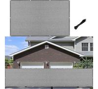 Telo frangivisto Balcone 70 x 500 cm Traspirante Protezione solare, Anti-UV frangivisto balcone ringhiera Facile da installare con Occhielli Telo Privacy Schermo, per terrazza, Grigio Chiaro