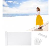 Telo Frangivisto Balcone Ringhiera 80 x 250 cm HDPE Protection UV Opaque Résistant Aux Contre Vent Rete Ombreggiante, Paravento per Balcone per Esterno Terrazza, Bianco