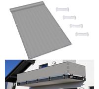 Telo Frangivisto Balcone Ringhiera 85 x 640 cm HDPE Protection UV Opaque Résistant Aux Contre Vent Telo Frangi-Vista per Balconeper per Appartamenti, Giardino Esterno, Grigio