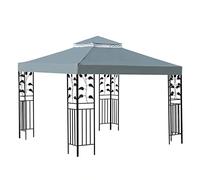 Telo Gazebo 3x3m Impermeabile, Tetto Di Ricambio Per Gazebo Giardino, Copertura UV30 A Doppio Livello Per Tettoie, In Tessuto Poliestere (Colore : Gris)