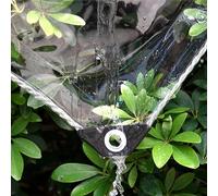 Telo Impermeabile 4.3 x 8 m Telo Trasparente Impermeabile Esterno Resistente e Protettivo Antipioggia Telone di Copertura Occhiello per Piscina Auto, Mobili da Giardino, trasparente