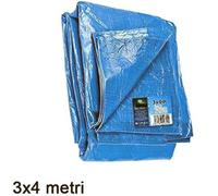 TELO IMPERMEABILE COPRITUTTO 3X4MT TELONE N POLIETILENE COLORE BLU PER AUTO MOTO