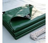 Telo Impermeabile da Esterno 320 x 400 cm Impermeabile Multiuso | Resistente e Antistrappo, Pesante con Occhielli Rinforzati Telo Telone Occhiellato per Esterno, Giardino, Verde