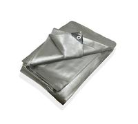 Telo impermeabile da Esterno 4x6 mt 260 gr/m² | Telone Occhiellato In Polietilene Rinforzato Antistrappo con Occhielli Antiruggine, Angoli Rinforzati e Corda Perimetrale