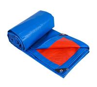 Telo Impermeabile Esterno 100 x 150 cm Antipioggia e Antivento Impermeabile e Antistrappo con Occhielli in Alluminio Telo da Esterno per Arredamento Capanno, Blu