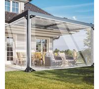 Telo Impermeabile Esterno 1Mx1.5M-420g/M² Telone con Occhielli Rinforzati,Teloni PVC Trasparente Protettivo Multiuso Resistente UV Antistrappo per Barche Legno Piscina Mobili da Giardino Auto