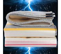 Telo Impermeabile Esterno, 200g/m² PE 1.7x3.2m Telone Occhiellato Impermeabile Rinforzato, Telo Protettivo Multiuso per Barche, Legno, Piscina, Mobili da giardino, Auto,oro argento