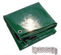 Telo Impermeabile Esterno 210 x 250 cm Impermeabile Multiuso | Resistente e Antistrappo, Pesante con Occhielli Rinforzati Telo Telone Occhiellato per Mobili da Giardino, Verde