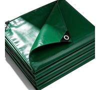 Telo Impermeabile Esterno 320 x 400 cm Impermeabile Multiuso | Resistente e Antistrappo, Pesante con Occhielli Rinforzati Telo Protettivo Multiuso per Arredamento, Capanno, Verde