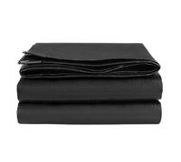 Telo Impermeabile Esterno 350 x 450 cm Antipioggia e Antivento Impermeabile e Antistrappo con Occhielli in Alluminio Telo da Esterno per Arredamento Capanno, Nero