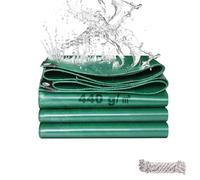 Telo Impermeabile Esterno 3x5m 440 g/m² Inspessire PVC con Rinforzato Occhielli, Telone Resistente Agli Strappi, Telo Protettivo Copertura Multiuso per Mobili da Giardino Barche Legno Piscina Camion