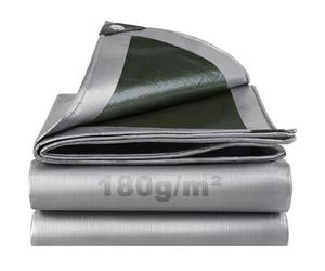 Telo Impermeabile Esterno 3x6m 180 g/m² PE con Rinforzato Occhielli, Telone Resistente ai Raggi UV Agli Strappi, Telo Protettivo Copertura Multiuso per Mobili da Giardino Barche Legno Piscina Camion