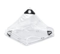 Telo Impermeabile Esterno Con Occhielli 420g/m² Telone Trasparente in PVC Rinforzato Antistrappo e Antipioggia,spaziatura dei fori 30cm Teloni Pieghevole per Giardini Serre Piante