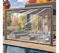 Telo Impermeabile Esterno, PVC Telone Occhiellato, Riutilizzabile Telo Trasparente Adatto Per Balcone Giardino Serra Piante Clear,6x12m