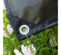 Telo Impermeabile Esterno Telone Retinato Trasparente con occhielli, Telo trasparente Rinforzato PVC 0.39mm, Telone Antistrappo nero per Barche Piscina Bianca(Nero,1x2m)