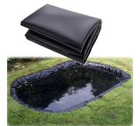 Telo Impermeabile in HDPE per laghetto, 8x10 m, Disponibile nelle Versioni 6x8 m e 4x6 m, Ideale per cascate, fontane e Giardini Acquatici. Telo Resistente per laghetti e Giochi d'Acqua.