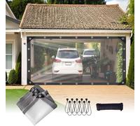 Telo Impermeabile In PVC Trasparente Con Occhielli, Per Balconi, Frangivento, Sabbiere, Uso Esterno Per Mobili Da Giardino, Conigliere E Verande. Clear,10x20 FT