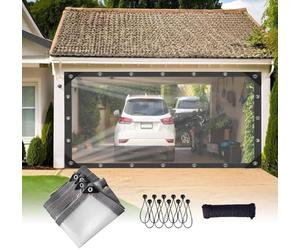 Telo Impermeabile In PVC Trasparente Con Occhielli, Per Balconi, Frangivento, Sabbiere, Uso Esterno Per Mobili Da Giardino, Conigliere E Verande. Clear,6x7 FT