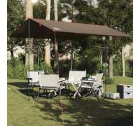 Telo impermeabile marrone 366 x 306 cm con rivestimento in PU e cuciture sigillate per tettuccio da campeggio e telo da pavimento, custodia per il trasporto, resistente
