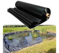 Telo Impermeabile Nero per laghetti, da 1x1 m a 2x5 m, per laghetti da Giardino, vasche per Pesci, fontane e ruscelli. Membrana Impermeabile 3x7 m per fiumi e Grandi Giochi d'Acqua.