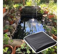 Telo impermeabile per laghetti, 6 x 12 m, resistente, nero, per acquari, cascate e giardini all'aperto, pellicola resistente ai raggi UV per piste