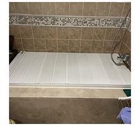 Telo impermeabile per vasca da bagno 80 x 135 x 1,2 cm, tappetino per vasca da bagno in PVC, capacità di carico 40 kg, mensola antipolvere per bagno, piastra Ilat per vasca da bagno.