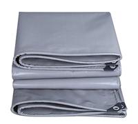 Telo Impermeabile Resistente di Colore Grigio, 3x3 m, Spessore 0,40 mm, Resistente alla Pioggia, Ideale per Campeggio, mobili, roulotte, Come Telo da Terra con Occhielli (Dimensioni: 1,5x4 m