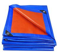 Telo Impermeabile Resistente - Occhielli rinforzati, Materiale PE Spesso, Copertura Esterna Durevole per Campeggio, Telo Impermeabile, Blu-A, Dimensioni 5x6 m, Protezione per Tutte Le stagio