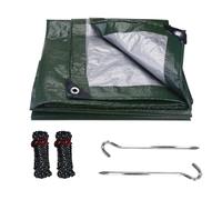 Telo impermeabile spesso, compatibile con tende a baldacchino, barche, coperture for piscine, multiuso, protettivo for uso interno ed esterno(Green and Tools,3x5M)