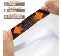 Telo Impermeabile Trasparente Antistrappo Con Occhielli Rinforzati, Telo In PVC Trasparente Per Gazebo Da Giardino E Fattoria All'aperto Clear,4×4 FT