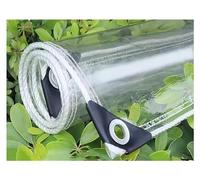 Telo impermeabile trasparente con telone resistente con occhielli | Tenda da Esterno in PVC Trasparente Antivento Resistente agli Strappi for Giardino(4x8m)