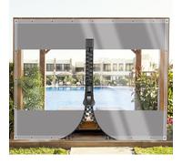 Telo Impermeabile Trasparente Resistente da 1,8x3,4 m - Copertura Antipioggia Personalizzabile per Gazebo da Esterno con 2 Cerniere, Protezione Durevole per Tutte Le Condizioni atmosferiche