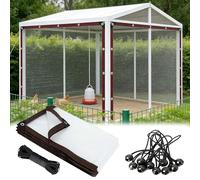Telo Impermeabile Trasparente Resistente Per Tutte Le Stagioni - Telo Trasparente Con Bordi Rinforzati E Occhielli, Per Legna Ardere, Fieno, Barca, Camper, Stoccaggio All'aperto Clear, 10×15 FT