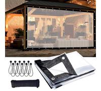 Telo impermeabile trasparente spesso, telone trasparente in polietilene per capannoni 6x7 piedi, teloni trasparenti antipioggia da giardino, per coprire pollaio, veranda, piante, campeggio, telo trasp